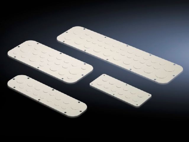 Rittal - SZ Metal gland plate, with metric knock-outs, WD: 330x90 mm, size: 3 (6003-121)